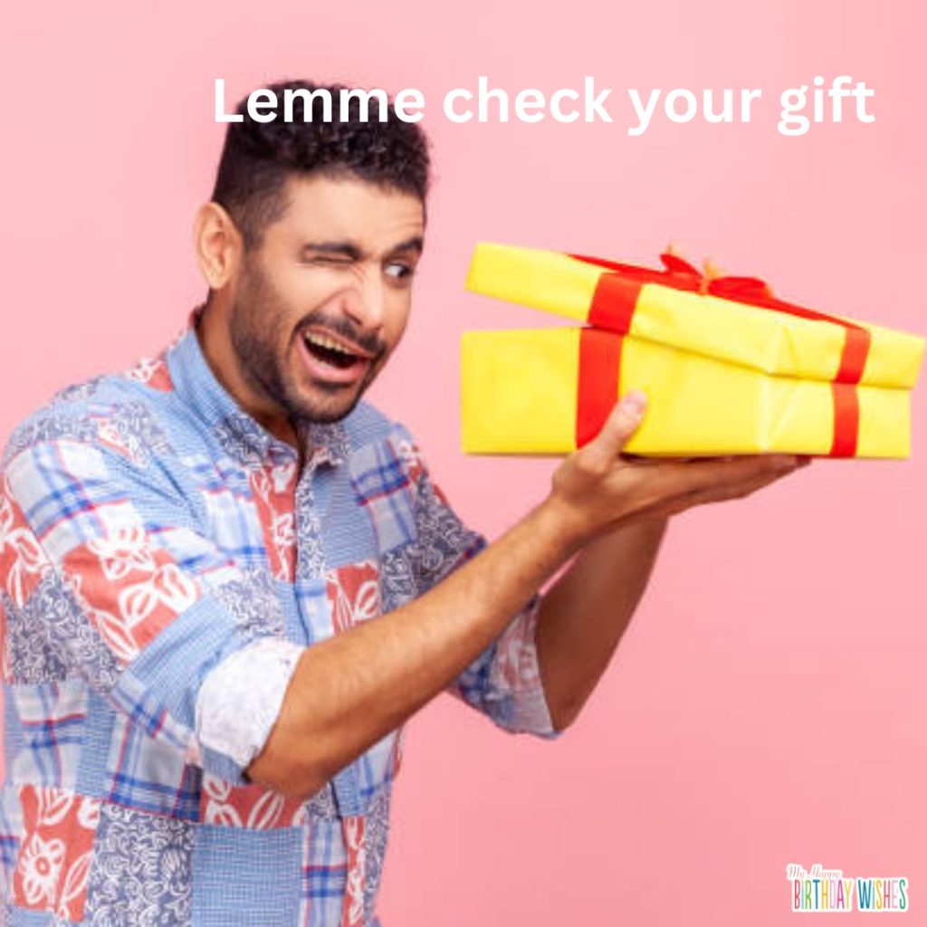 Checking gift Funny Image