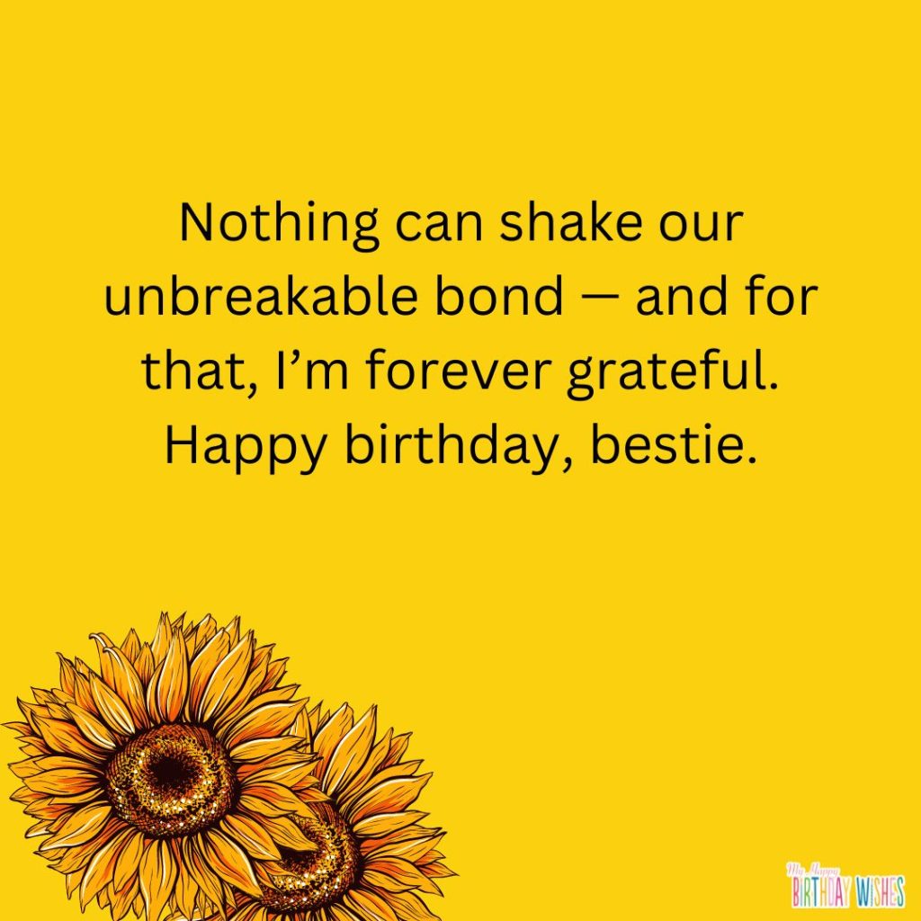 Bright color with sunflower - unique birthday wishes