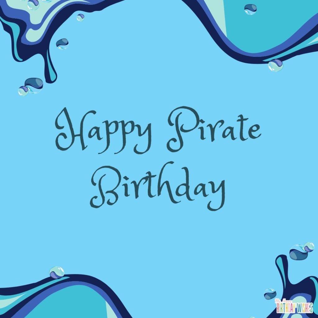 Ocean Pirate Birthday Image