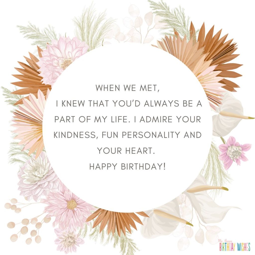 Cute flower frame inspo - unique birthday wishes