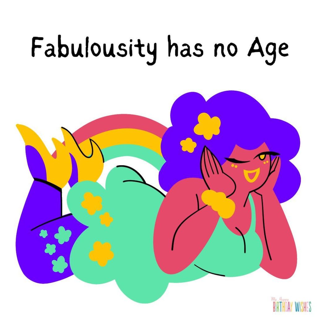 Sassy vector image with happy birthday meme for her