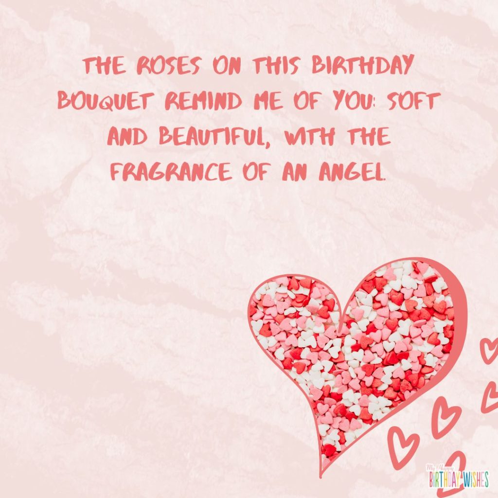 soft and beautiful, with the fragrance of an angel, birthday wishes for girlfriend