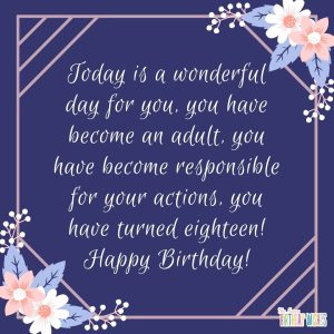 110 Happy 18th Birthday Wishes | My Happy Birthday Wishes