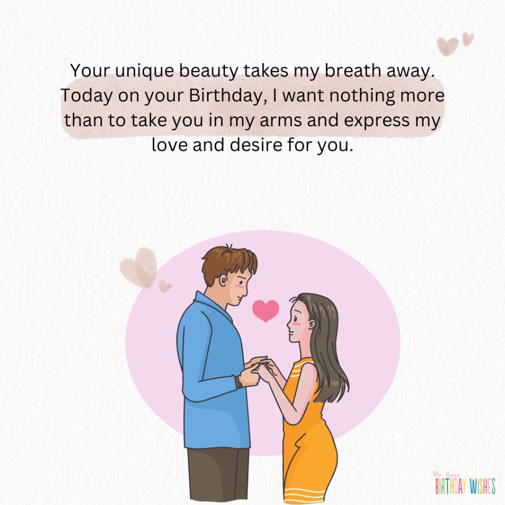 nothing more than to take you in my arms and express my love, birthday wishes for girlfriend