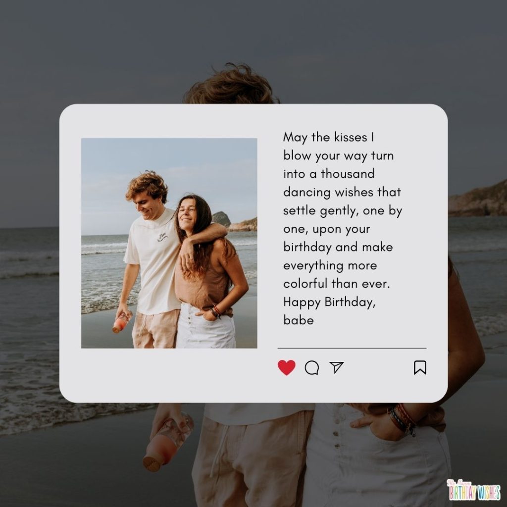 Couple in the beach in a Ig post design